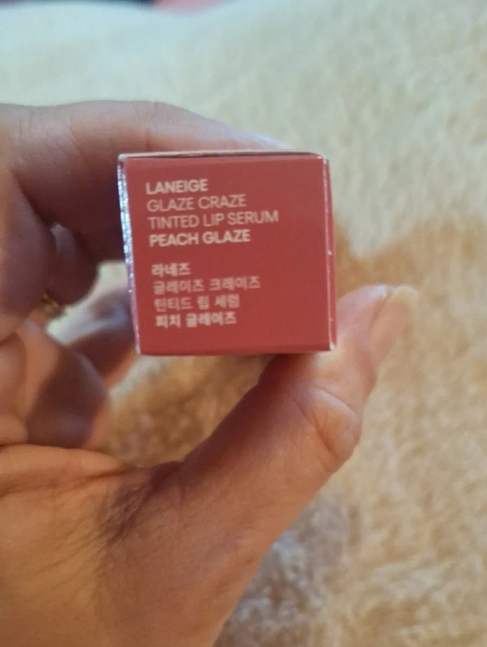 LANEIGE Glaze Craze Tinted Lip Serum - Peach Shade. Donut Tip